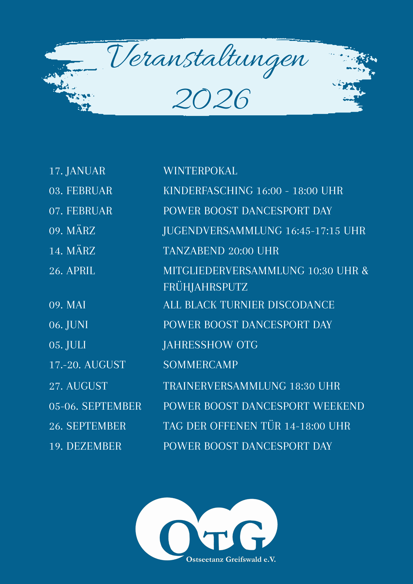 Termine 2026 Februar